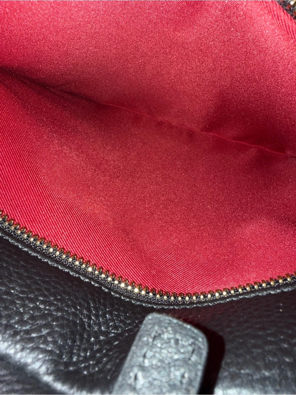 Levenger Black Pebbled Backpack